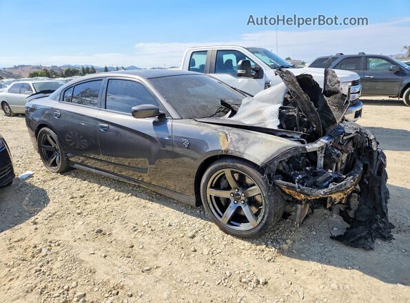 2C3CDXL93JH133146 2018 DODGE CHARGER Gray Przód prawy