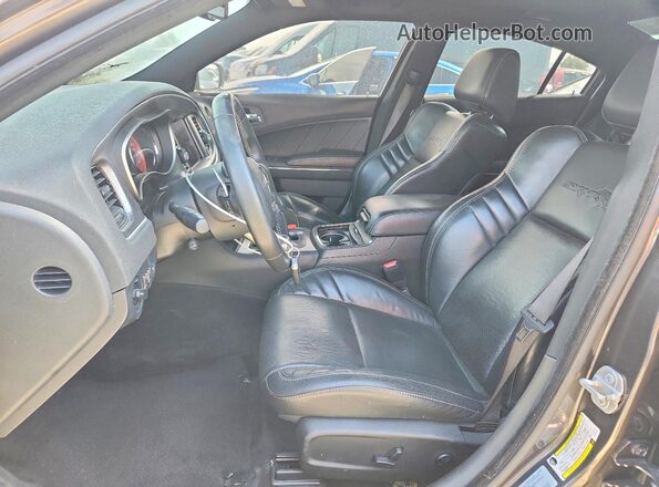 2C3CDXL93JH133146 2018 DODGE CHARGER Gray Widok wnętrza z przodu