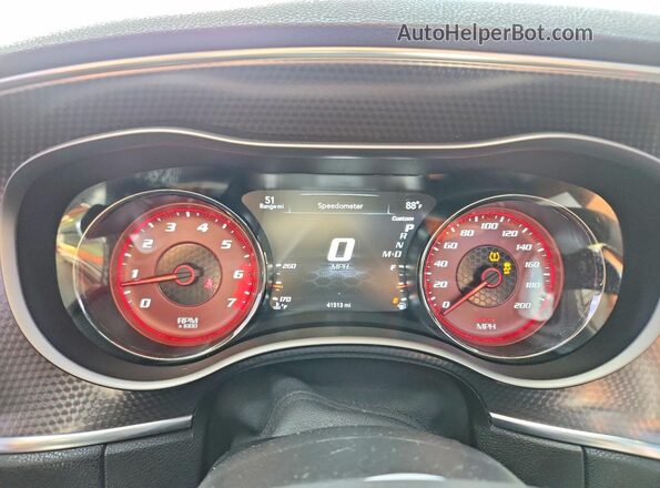 2C3CDXL98GH354458 2016 DODGE CHARGER Black Вид щитка приладів