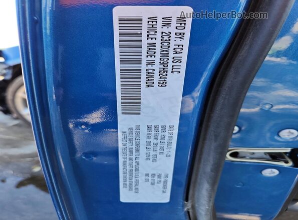 2C3CDXMG9PH524159 2023 DODGE CHARGER Синий Вид подкапотного пространства