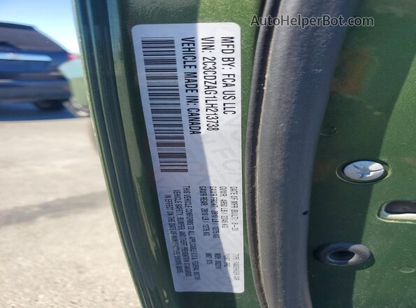 2C3CDZAG1LH213738 2020 DODGE CHALLENGER Green ძრავის განყოფილების ხედი