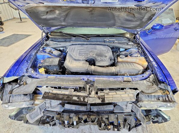 2C3CDZAG8JH287574 2018 DODGE CHALLENGER Синий Вид задней части салона
