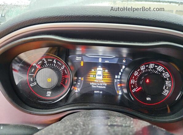 2C3CDZBT5KH652368 2019 DODGE CHALLENGER Gray Вид щитка приладів
