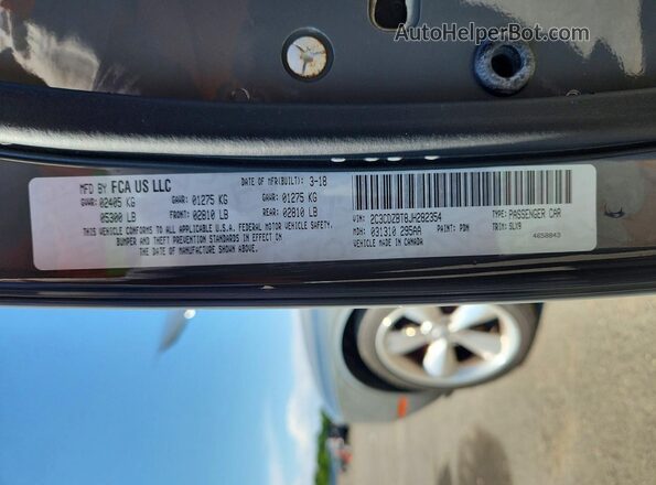 2C3CDZBT8JH282354 2018 DODGE CHALLENGER Gray Շարժիչի բաժամունքի տեսք