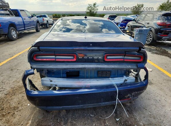 2C3CDZBT9GH316388 2016 DODGE CHALLENGER Blue Вид ззаду