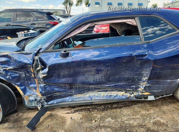 2C3CDZBT9GH316388 2016 DODGE CHALLENGER Blue Вид салону спереду