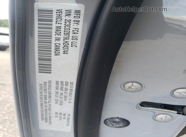2C3CDZBT9LH243744 2020 DODGE CHALLENGER Gray Вид підкапотного простору
