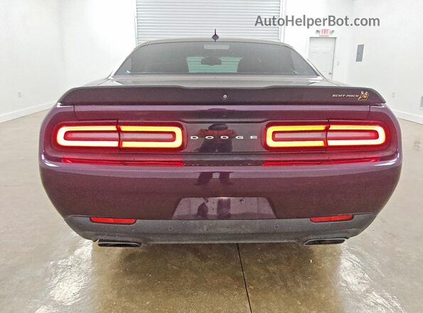 2C3CDZFJ2MH609859 2021 DODGE CHALLENGER Burgundy Вид ззаду
