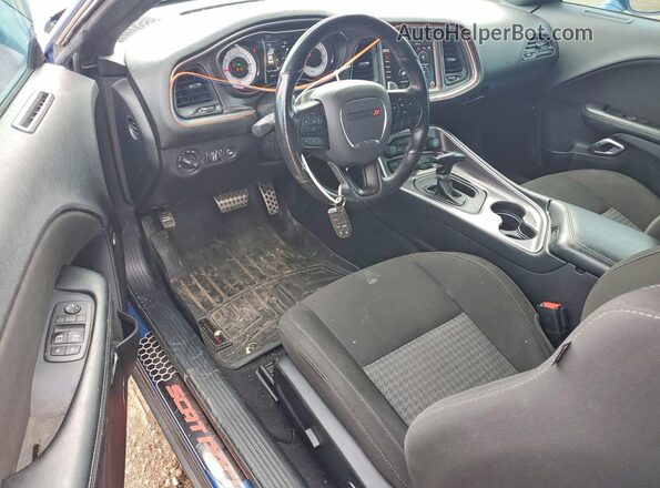 2C3CDZFJ5MH681199 2021 DODGE CHALLENGER Blue Dashboard view