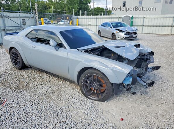 2C3CDZFJ9NH192080 2022 DODGE CHALLENGER Gray Передня права чверть