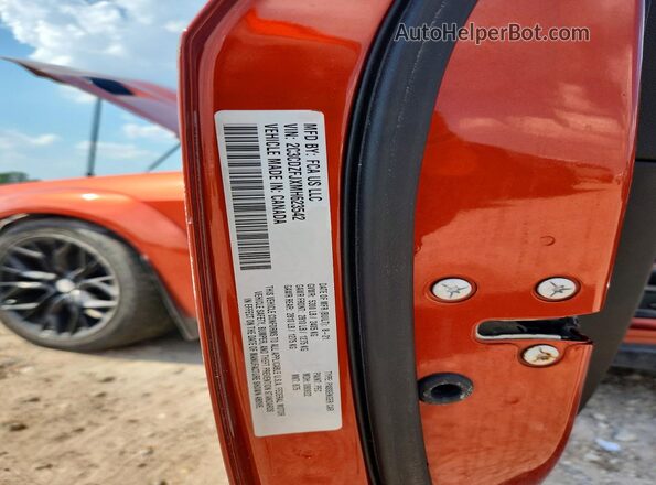 2C3CDZFJXMH623542 2021 DODGE CHALLENGER Orange Вид наклейки з VIN-кодом