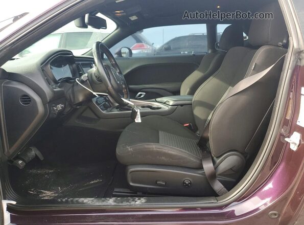 2C3CDZJG2MH610117 2021 DODGE CHALLENGER Purple Vista interior delantera