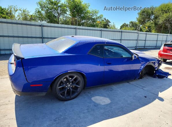 2C3CDZJG2NH254298 2022 DODGE CHALLENGER Blue Trasero derecho