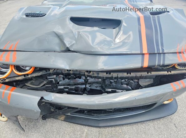 2C3CDZJG5PH637588 2023 DODGE CHALLENGER Gray უკანა სალონის ხედი
