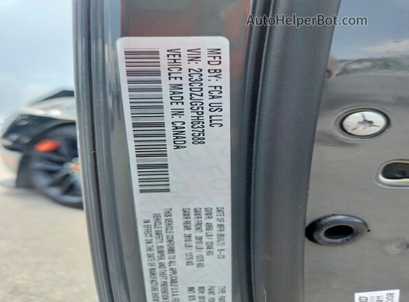 2C3CDZJG5PH637588 2023 DODGE CHALLENGER Gray ძრავის განყოფილების ხედი