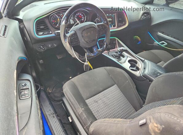 2C3CDZJGXMH610768 2021 DODGE CHALLENGER Blue Առջևի վահանակի տեսք