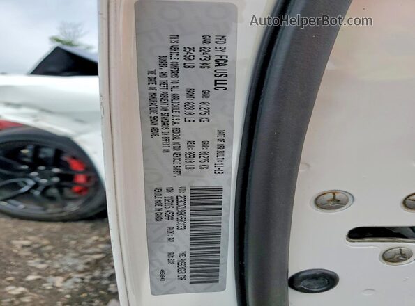 2C3CDZL98KH503133 2019 DODGE CHALLENGER Белый Вид наклейки с VIN-кодом
