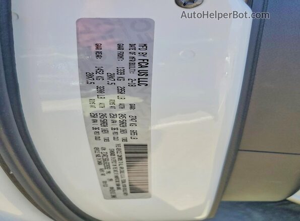 2C4RC1BG0JR228392 2018 CHRYSLER PACIFICA White Widok wnętrza 360 stopni