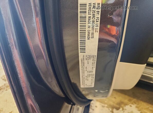 2C4RC1BG0NR118075 2022 CHRYSLER PACIFICA Серый Панорамный вид салона 360°