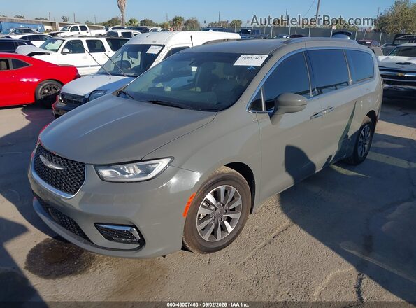 2C4RC1BG2MR515754 2021 CHRYSLER PACIFICA Gray Vista tres cuartos delantera izquierda