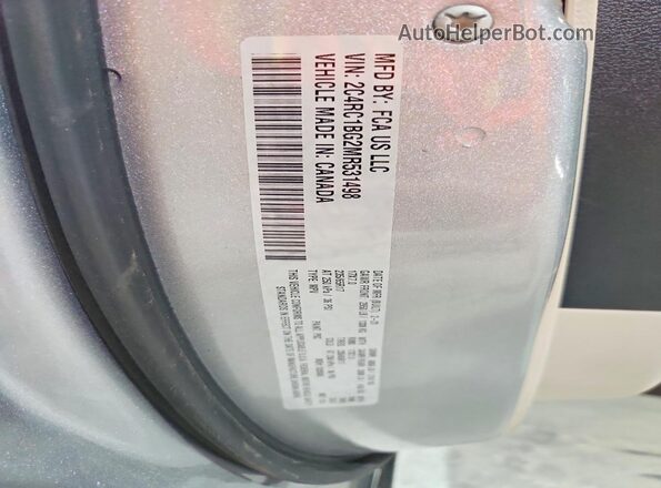 2C4RC1BG2MR531498 2021 CHRYSLER PACIFICA Silver Vista de la etiqueta del VIN