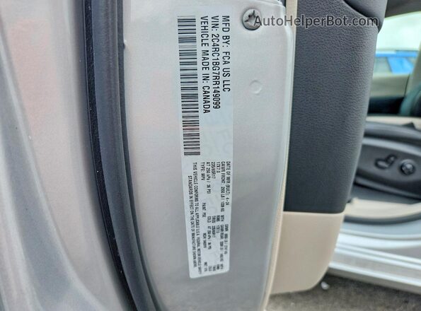 2C4RC1BG7RR149099 2024 CHRYSLER PACIFICA Silver Widok naklejki z numerem VIN