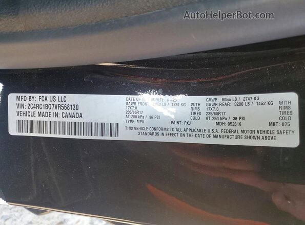 2C4RC1BG7VR568130 2027 CHRYSLER PACIFICA Black Вид наклейки з VIN-кодом
