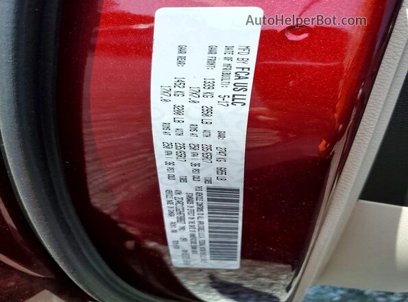 2C4RC1CG2HR788827 2017 CHRYSLER PACIFICA Red Вид наклейки з VIN-кодом