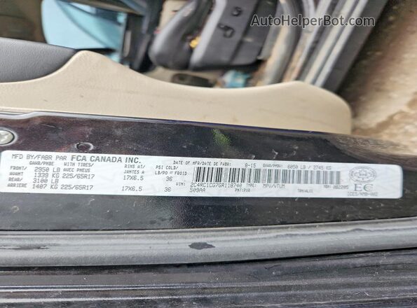 2C4RC1CG7GR118740 2016 CHRYSLER TOWN Black VIN կոդի պիտակի տեսք