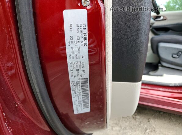 2C4RC1CG7HR610086 2017 CHRYSLER PACIFICA Burgundy Widok wnętrza 360 stopni