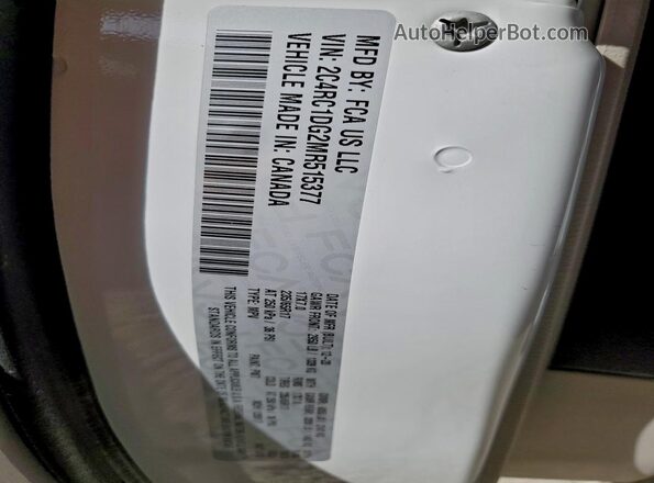 2C4RC1DG2MR515377 2021 CHRYSLER VOYAGER White Սալոնի 360 աստիճան տեսք