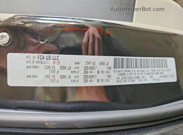 2C4RC1EG8LR102988 2020 CHRYSLER PACIFICA Black Vista interior de 360 grados
