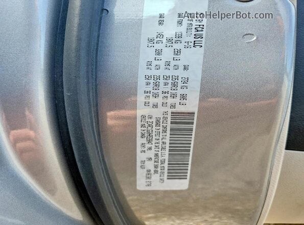 2C4RC1GG0HR528047 2017 CHRYSLER PACIFICA Silver VIN sticker view