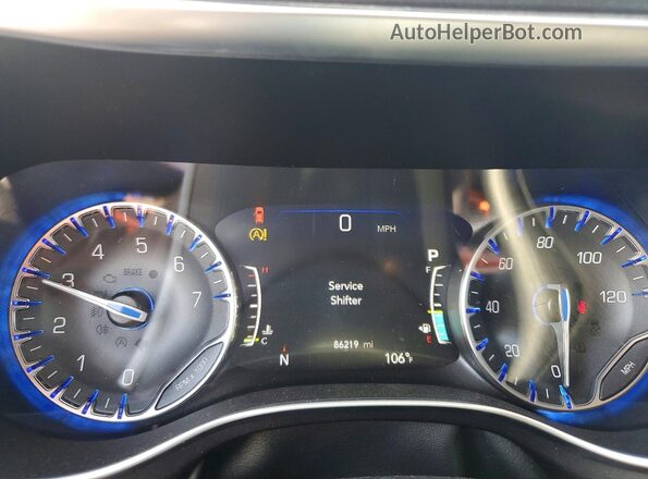 2C4RC1GG7LR125398 2020 CHRYSLER PACIFICA Silver Instrument cluster view