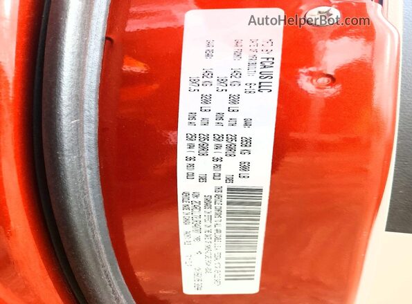 2C4RC1L72JR340707 2018 CHRYSLER PACIFICA Orange VIN կոդի պիտակի տեսք