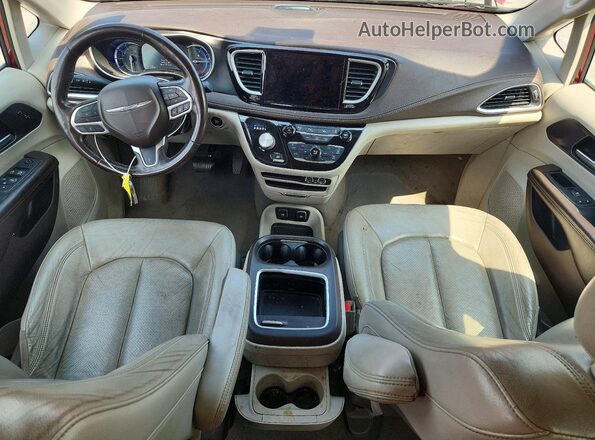 2C4RC1L73MR599680 2021 CHRYSLER PACIFICA Темно-бордовый Вид панели приборов