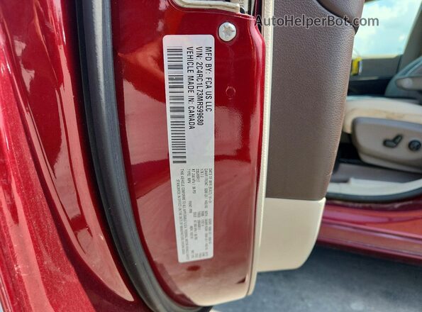 2C4RC1L73MR599680 2021 CHRYSLER PACIFICA Темно-бордовый Вид наклейки с VIN-кодом