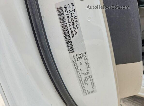 2C4RC1L74NR173840 2022 CHRYSLER PACIFICA White Вид наклейки з VIN-кодом