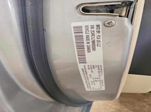 2C4RC1L79MR593981 2021 CHRYSLER PACIFICA Silver Widok naklejki z numerem VIN