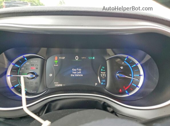 2C4RC1N72JR159166 2018 CHRYSLER PACIFICA Gray Вид щитка приладів