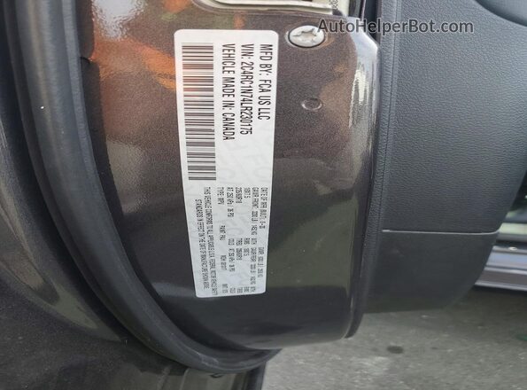 2C4RC1N74LR230175 2020 CHRYSLER PACIFICA Charcoal VIN sticker view