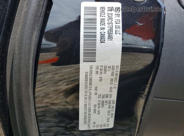 2C4RC1S77PR584461 2023 CHRYSLER PACIFICA Black Widok naklejki z numerem VIN