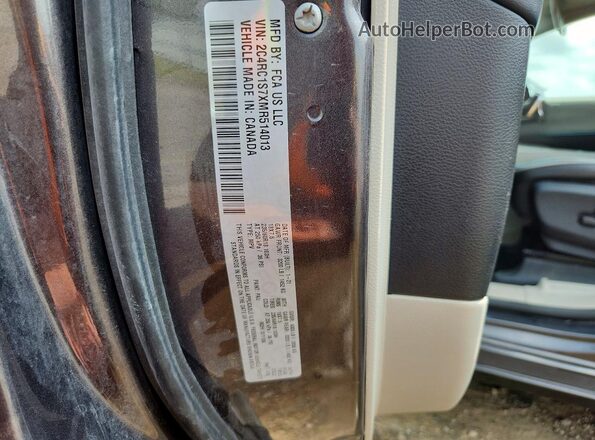 2C4RC1S7XMR514013 2021 CHRYSLER PACIFICA Gray VIN sticker view