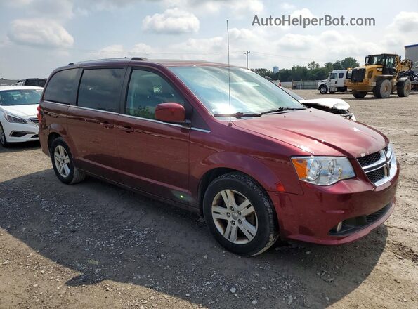 2C4RDGCG0JR240637 2018 DODGE GRAND Burgundy Delantero derecho