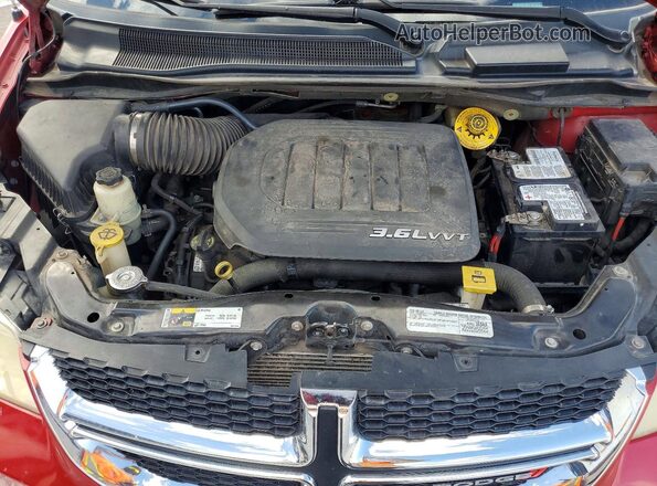 2C4RDGCG7GR201715 2016 DODGE GRAND Red ძრავის განყოფილების ხედი