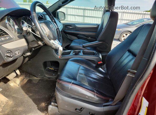 2C4RDGEG0JR301191 2018 DODGE GRAND Red Widok wnętrza z przodu