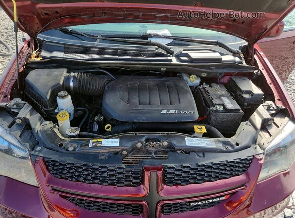 2C4RDGEG0JR301191 2018 DODGE GRAND Red Widok wnętrza z tyłu
