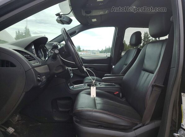 2C4RDGEG3HR813439 2017 DODGE GRAND Black Front interior view