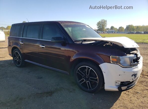 2FMGK5C85KBA02928 2019 FORD FLEX Burgundy Delantero derecho