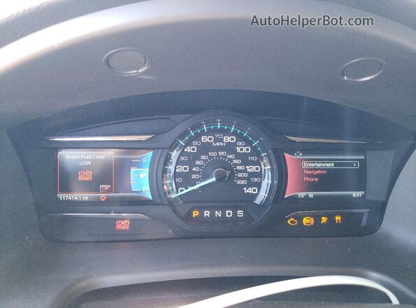 2FMGK5C85KBA02928 2019 FORD FLEX Burgundy Vista del cuadro de instrumentos